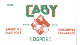 Buvard Ancien "charcuterie   " Caby   Hogporc - C