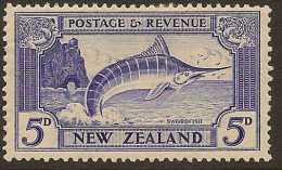NZ 1935 5d Swordfish SG 584 HM #MQ145 - Nuevos
