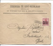 TP Oc 3 S/L.de Ziekhuis Sint-Nicolaas C.Etappen Inspektion Gent 8/4/1915 V.Gent PR2053 - OC26/37 Etappengebied.