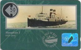 Isle Of Man - Ships - Manxman I - 10IOMD - 1991, 6.000ex, Used - Isle Of Man