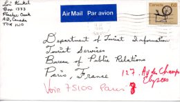 CANADA. N°917 De 1985 Sur Enveloppe Ayant Circulé. Rouet. - Cartas & Documentos