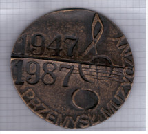 Music Musique, Medal Medaille Poland 1987, Music Industry - Non Classificati