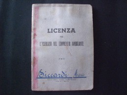 STAMPS ITALIA TASSE DOCUMENTO LIBRETTO LICENZA PER ESERCIZIO DI AMBULANTE 1949 - Fiscaux