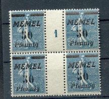 Memel 61bZW+Ms ZWISCHENSTEG Mit Ms**POSTFRISCH (72596 - Memel (Klaïpeda) 1923