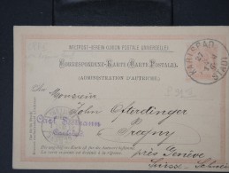 AUTRICHE- Entier Postal Avec Reponse De Karlsbad Pour La Suisse 1894   P4601 - Andere & Zonder Classificatie