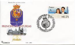 1389. ESPAÑA / SPAIN (2004) - ESPAÑA 2004 - ATM, Boda Príncipe Asturias Y Letizia Ortiz / Royal Wedding - Enveloppes