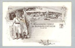 AK ZH Hombrechtikon 1907-07-01 Rasterdruck Turnfest - Hombrechtikon