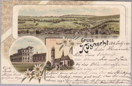 AK ZH ZH KÜSNACHT 1901-07-26 Küsnacht Gruss Aus Litho Rolf Runstaller #1550 - Küsnacht