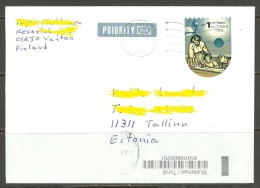 FINNLAND Finland Suomi 2015 Cover To Estonia Estland - Cartas & Documentos