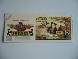 BUVARD PHILBEE Fondant Framboise. Le Petit OURS Philbee Fait Du CAMPING. Années 50. TBE. TENTE, FEU De CAMP - Peperkoeken