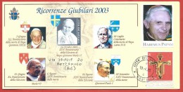 CARTONCINO NV VATICANO - 2003 - Ricorrenze Giubilari - Annullo Città Del Vaticano 19 - 04 - 2005 - CARTOLINA - Covers & Documents
