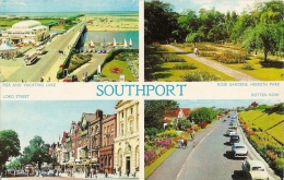 GB - La - Southport - Multiview : Pier & Yachting Lake, Hesketh Park, Lord Street, Rotten Row - Dennis N° S.T. 0588 - Southport