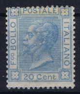 Italia: 1867 Sa 26 , Mi Nr 26 B Light Blue - Mint/hinged