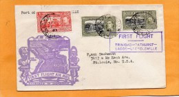 Brazil 1941 First Flight Air Mail Cover Mailed To Bathurst - Airmail