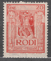 Italy Colonies Aegean Islands Egeo Rhodes (Rodi) 1932 Mi#107 Mint Hinged - Aegean