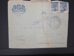 BRESIL- Enveloppe De Porto Alegre Pour La France En 1930 Avec Censure Revolutionnaire ( Enveloppe Déchirée) P4884 - Covers & Documents