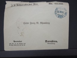 AUTRICHE-Enveloppe Télegraphique De WIen Pour Dornbirn En 1899 P4885 - Télégraphe