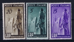 Italia: Sa 601 - 603 Mi 774 - 776 , MNH/** 1949 - 1946-60: Nieuw/plakker