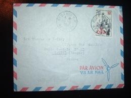 LETTRE PAR AVION TP BASKET-BALL 8F CFA SUR 30F OBL.16-6-1957 ST DENIS RP REUNION - Lettres & Documents