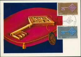 Andorra (frz.) 208/09 Europa 1968 Maximumkarte (X5827) - Covers & Documents