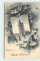 COSSONAY - Bonne Année, L'église, Carte Fantaisie.(carte Vendue En L'état) - Cossonay