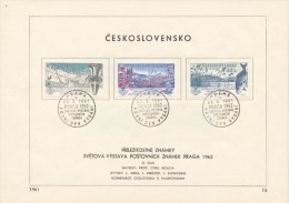 Czechoslovakia / First Day Sheet (1961/15) Praha (a): PRAGA 62; Stamp 20h - Dam Orlik (electricity Generation, Turbine) - Agua