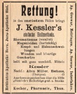 Original Werbung - 1911 - Rettung , A. Müller In Eschenz B. Frauenfeld Und Kocher In Thun , Arzt , Heilung !!! - Eschenz