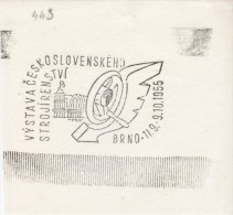 J1407 - Czechoslovakia (1945-79) Control Imprint Stamp Machine (R!): Exhibition Of Czechoslovak Engineering Brno 1955 - Probe- Und Nachdrucke
