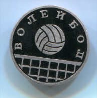 VOLLEYBALL -  Russian Vintage Pin Badge, Diameter 25 Mm - Volleybal