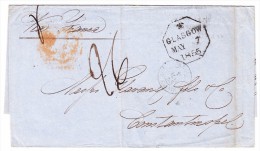 Grossbritannien 7.5.1855 Vorphila Brief Nach Constantinopel Mit Transit Und AK-Stempel - ...-1840 Préphilatélie