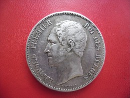 ECU De 5 F BELGIQUE De 1851 Argent @ Poids 25 Grammes Silver 90% Et 37 Mm @ LEOPOLD PREMIER - 5 Frank