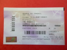 Ticket D'entrée Concert Spectacle The Rabeats Hommage Aux Beatles Bourse Du Travail Lyon 69 - Entradas A Conciertos