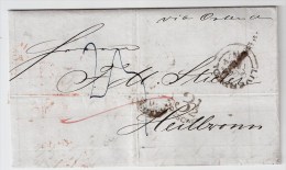 1854, Liverpool Nach Heilbronn, Tax-Stp. "3 1/2 GROSCHEN "    #1556 - ...-1840 Préphilatélie