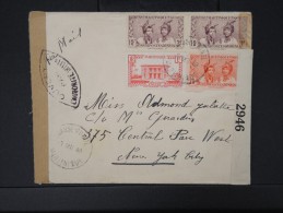 FRANCE-MARTINIQUE- Enveloppe De Basse Terre Pour New York En 1942 Avec Controles Postal  A Voir  Lot P 5234 - Storia Postale