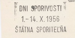 J1494 - Czechoslovakia (1945-79) Control Imprint Stamp Machine (R!): Days Of Thrift; 1.-14. X. 1956; State Savings Bank - Probe- Und Nachdrucke