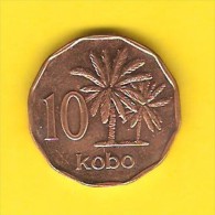 NIGERIA   10 KOBO  1991  (KM # 12) - Nigeria