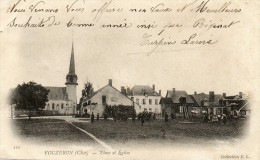 CPA - VOUZERON (18) - Aspect De La Place De L'Eglise En 1900 - Vouzeron