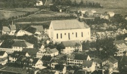 Bad Tölz Luftbild Auf Wohngebiet Kirche Um 1900 Zauner-Karte Rückseite Leer - Bad Tölz