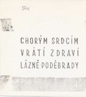 J1650 - Czechoslovakia (1945-79) Control Imprint Stamp Machine (R!): Diseased Hearts Back Health Spa Podebrady - Probe- Und Nachdrucke