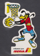 AUTOCOLLANT COMPAGNIE IBERIA PLUTO DINGO DISNEY BASKET BALL - Aufkleber