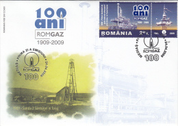 19783- GAS EXTRACTION WELL, ROMGAZ COMPANY, COVER FDC, 2009, ROMANIA - Gas