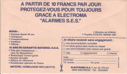 ENTIER POSTAL DE SERVICE CCP STATIONERY GANZSACHE GS FRANCE 1989 ALARME ELECTROMA  BREVET SYNIAL BISCHHEIM PROTECTION - Computers