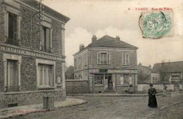 CPA - TORCY (77) - Le Bâtiment Des Postes Et Télégraphes Dans La Rue De Paris En 1900 - Torcy