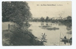 CPA LE PARC SAINT MAUR, Petite Animation Pêcheurs En Barque Sur La Marne, ST MAUR DES FOSSES, VAL DE MARNE 94 - Saint Maur Des Fosses