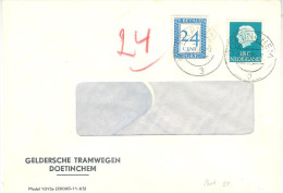 1965 Port  94 Op Vensterenvelop Van Doetinchem Naar Velp - Cartas & Documentos