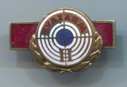 ARCHERY / SHOOTING - Svazarm Czecoslovakia, Vintage Pin Badge, Enamel - Bogenschiessen