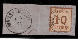 1871, 10 C. " Wasselnheim " Luxu! , #1604 - Gebraucht