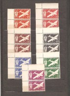 A E F POSTE AERIENNE  N° 22/28    NEUF ** MNH LUXE EN PAIRE AVEC BORD  DE FEUILLE - Neufs