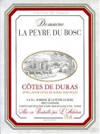 Ancienne étiquette - Côtes De Duras - Domaine La Peyre Du Bosc - - Bergerac