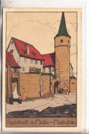 8782 KARLSTADT, Maintor, Steindruck, Rücks. Kleberest - Karlstadt